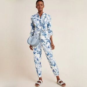 Anthropologie Lucienne Belted Floral Jumpsuit 0